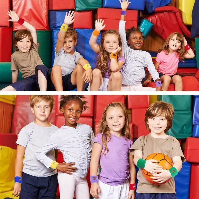 Alt view image 6 of 7 - 36-Piece Sports Wristbands - Kids Sports Themed Birthday Party Supplies in 6 Colors and 4 Designs