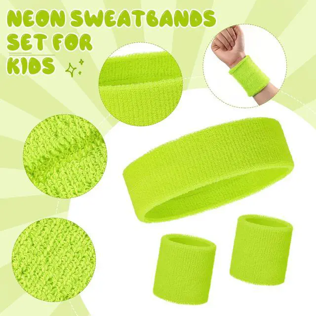 Alt view image 5 of 7 - 36pcs Neon Sweatband Wristband 80 90s Sport Party Favor, Multicolor, Small