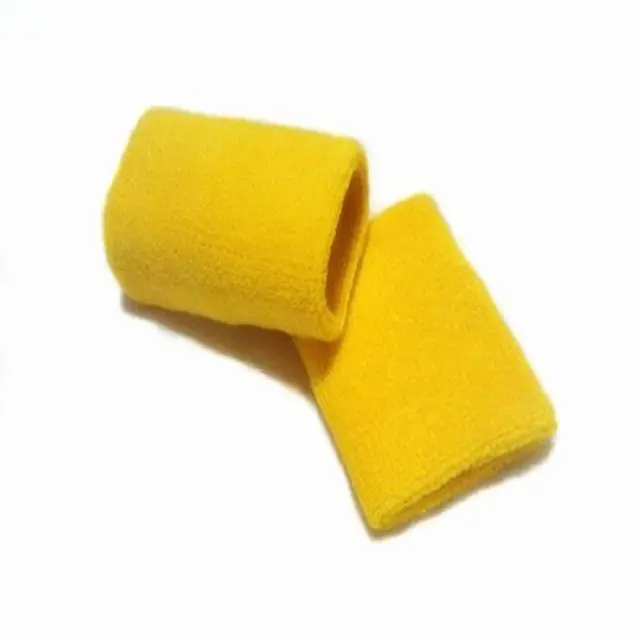 Alt view image 3 of 6 - 12 Pairs (24 PCS) Colorful Sports Wristbands Cotton Sweatband Wristbands Wrist Sweatbands Wrist Sweat Bands for for Men and Women, Good for Tennis, Basketball, Running, Gym, Working Out