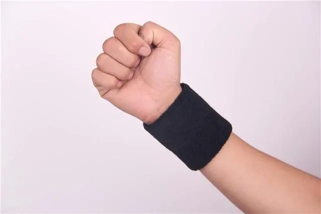 Alt view image 6 of 6 - 12 Pairs (24 PCS) Colorful Sports Wristbands Cotton Sweatband Wristbands Wrist Sweatbands Wrist Sweat Bands for for Men and Women, Good for Tennis, Basketball, Running, Gym, Working Out