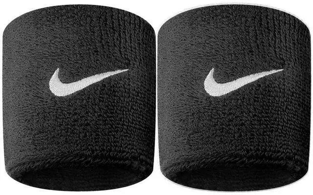 Main image of Swoosh Wristbands 2pk Black | White