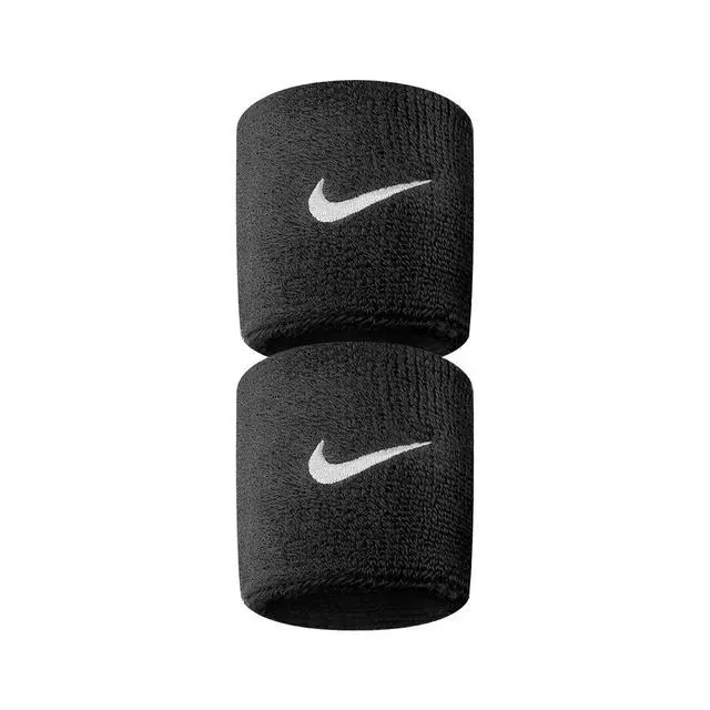 Alt view image 2 of 7 - Swoosh Wristbands 2pk Black | White