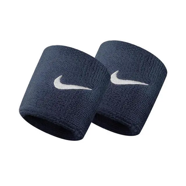 Alt view image 4 of 7 - Swoosh Wristbands 2pk Black | White