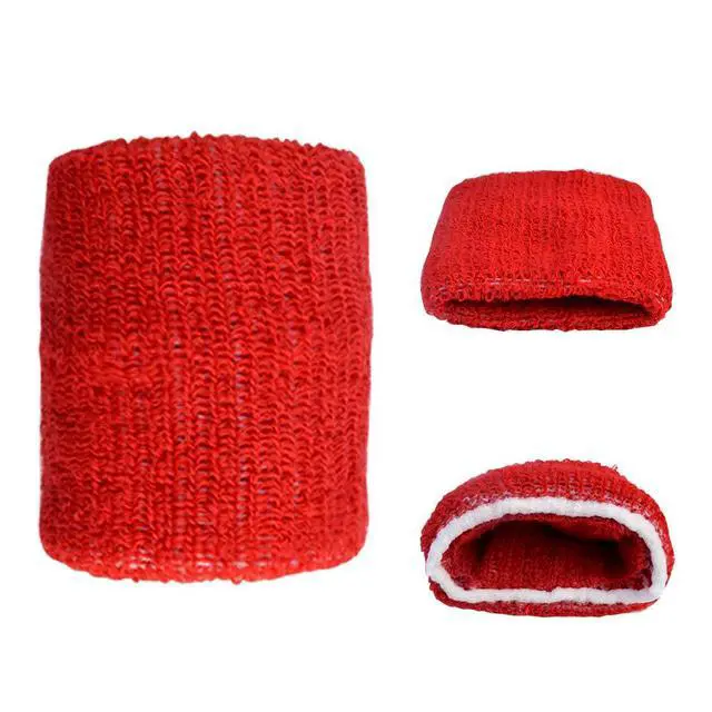 Alt view image 6 of 7 - 18 Pcs Wrist Sweatbands Sports Wristbands for Men & Women | Absorbent Breathable, Elastic Fit, Colorful Cotton Sweat Band for Gym, Yoga, Football, Basketball, Tennis, Running, Workout
