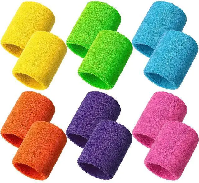 Main image of Sweatband for Sports Running,3.15" | 12 Pcs Wrist Sweat Bands for Sports Basketball Gym, 3.15 Inch Absorbent Terry Cloth Athletic Wristbands Men Women