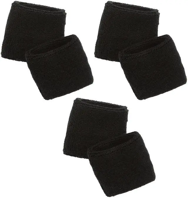 Main image of unisex adult - Wrist Sweatband 3PK, Black, 3-PK US