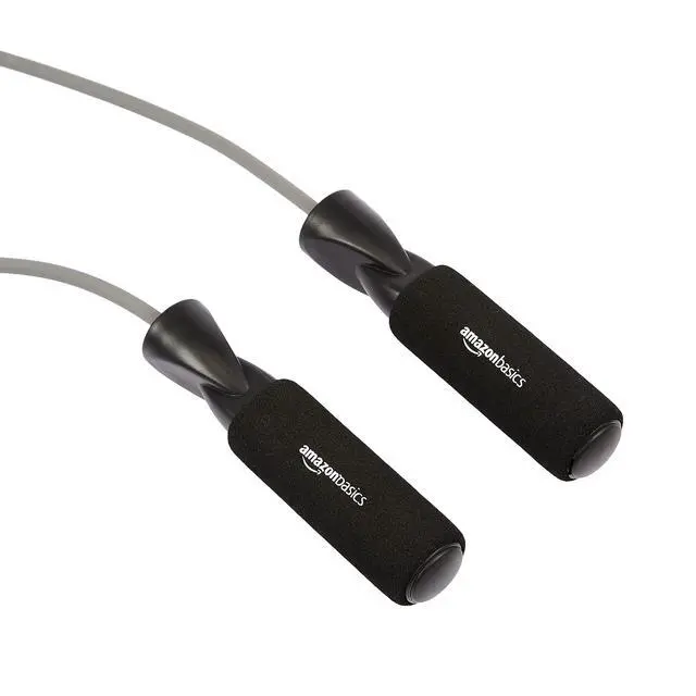 Alt view image 2 of 4 - Jump Rope for Exercise, Cardio and Home Workout, Length Adjustable, 118 Inches, Grey