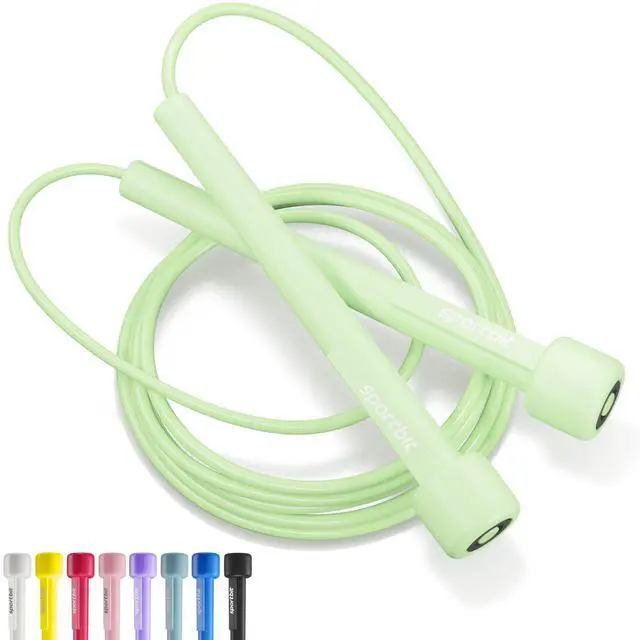 Main image of Adjustable Jump Rope for Fitness and Exercise, Green | Skipping Rope for Cardio, Boxing, and Weight Loss Speed Rope perfect for Men & Women