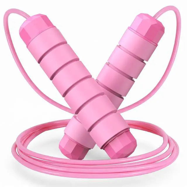 Main image of Jump Rope, Tangle-Free Rapid Speed Jumping Rope Cable with Ball Bearings for Women, Men, and Kids, Adjustable Steel Jump Rope with Foam Handles for Home Gym Exercise Fitness Workout Equipment
