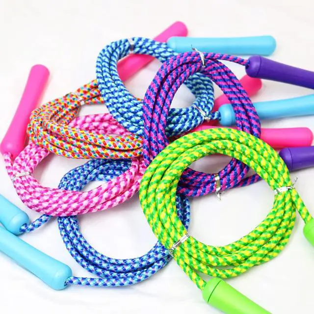 Alt view image 4 of 7 - Adjustable Size Colorful Jump Rope for Kids and Teens - Outdoor Indoor Fun Games Skipping Rope Exercise Fitness Activity and Party Favor - Assorted Colors Pack of (6)