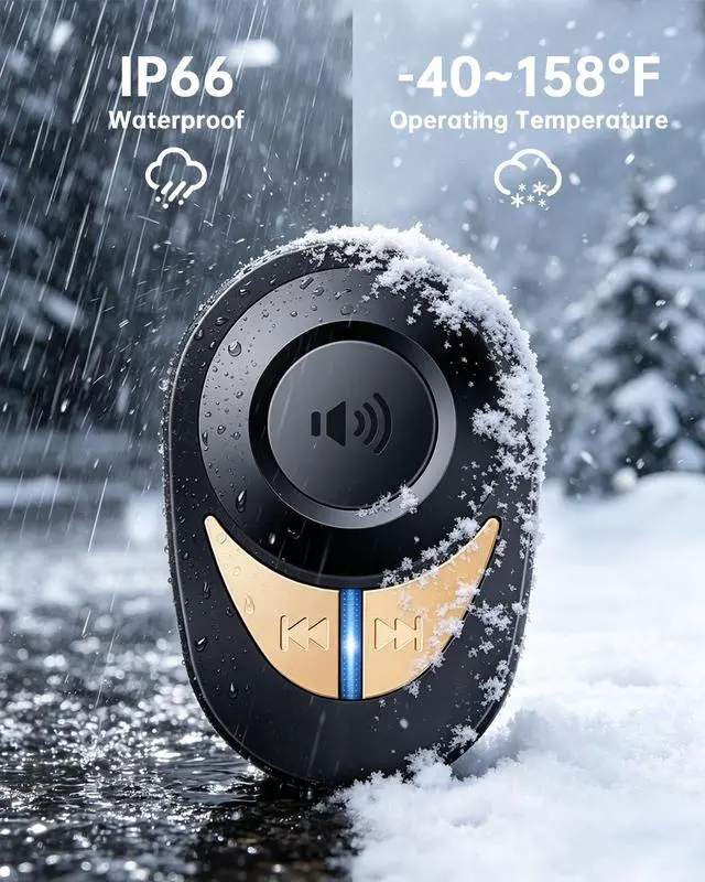 Alt view image 5 of 7 - Wireless Doorbell, 1300FT Long Range, 48 Chimes & 5 Volume Levels, IP66 Waterproof Button, Plug-in Receiver with Metal Horn, Easy DIY for Home Apartment Classroom Garage (Black)
