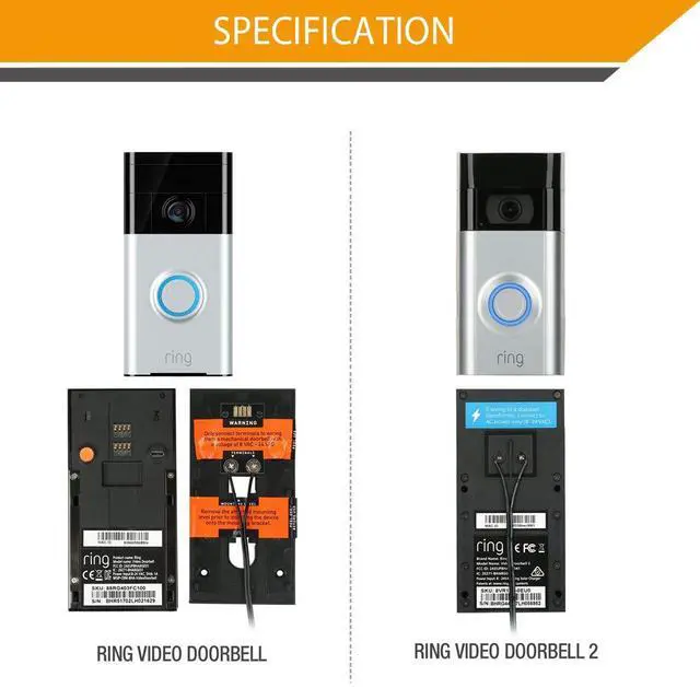 Alt view image 2 of 7 - Doorbell Transformer, 18V / 800mA Power Adapter for Ring Video Doorbell, Ring Video Doorbell Pro and Ring Video Doorbell 2, Transformer Compatible with Nest Hello Doorbell and Zmodo Smart Doorbell