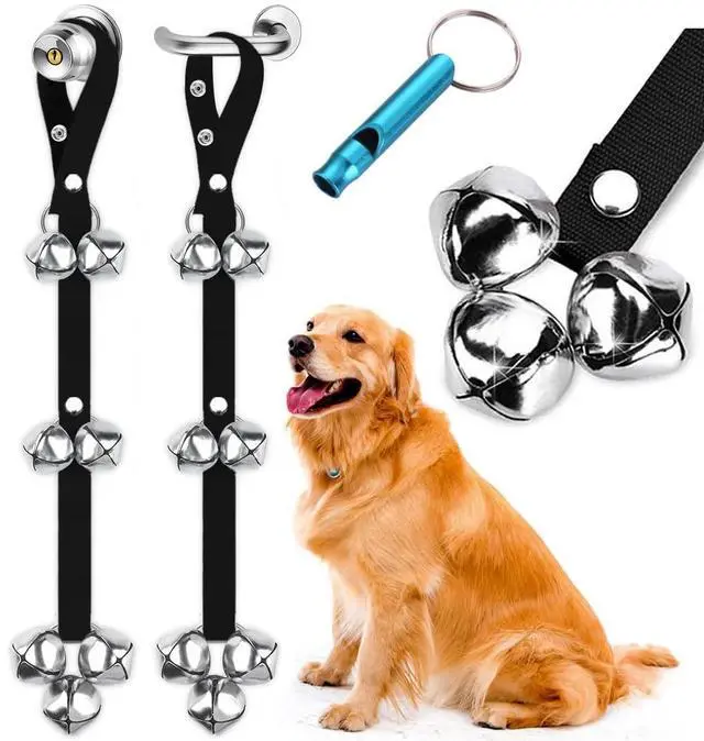 Main image of 2 Pack Dog Doorbells Premium Quality Training Potty Great Dog Bells Adjustable Door Bell Dog Bells for Potty Training Your Puppy The Easy Way - 7 Extra Large Loud 1.4 DoorBells