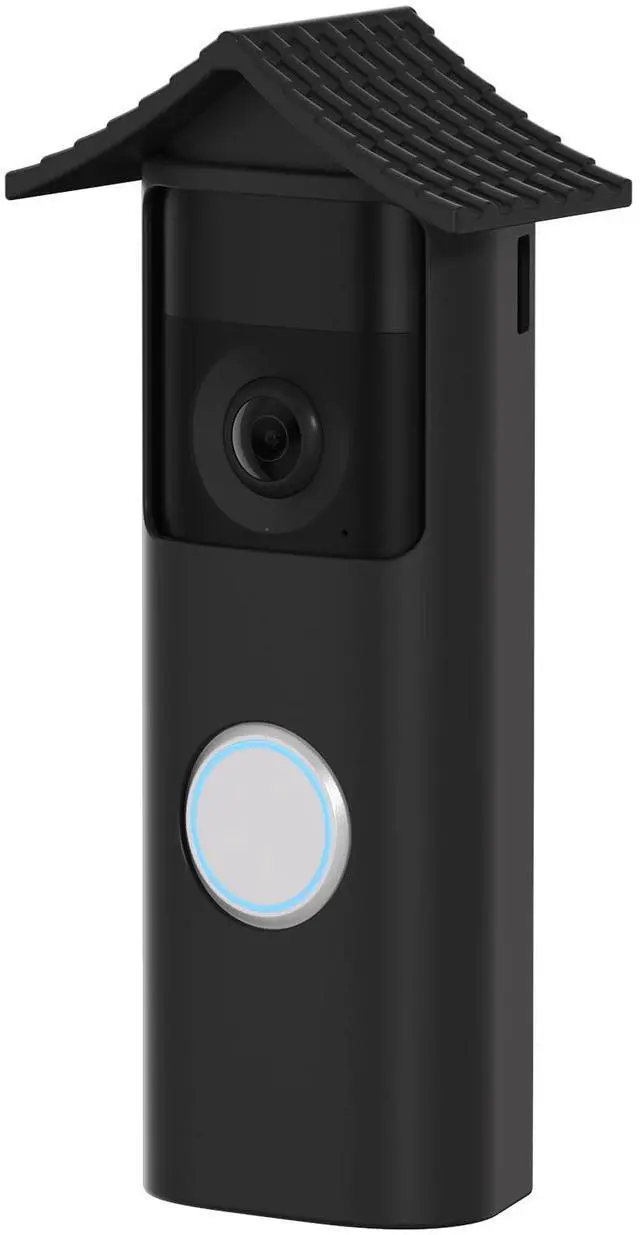 Main image of Silicone Case for Ring Battery Doorbell/Plus/Pro (2026 Release), Black | Weatherproof Ring Doorbell Cover with Sun Glare Visor, UV & Heat Resistant Accessories