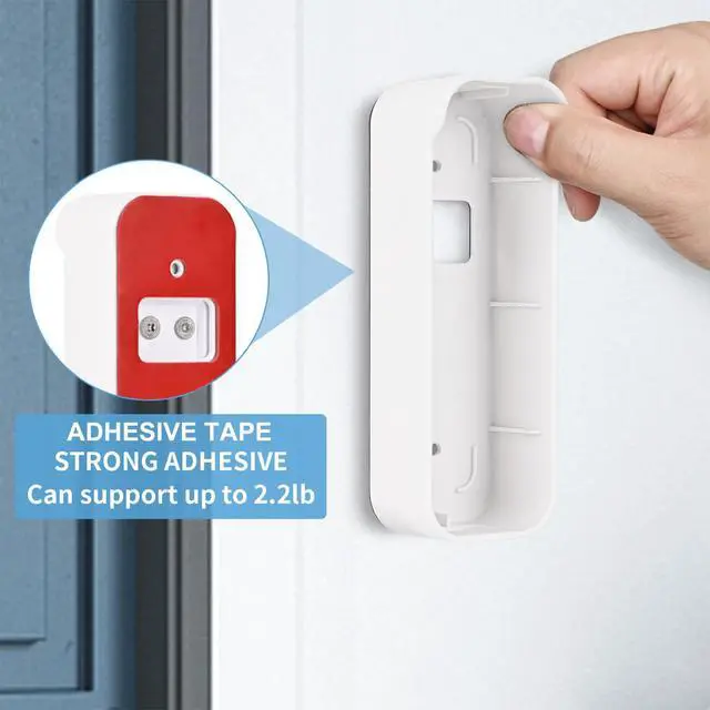 Alt view image 3 of 6 - Adhesive Door Mount Compatible with Blink Video Doorbell (2021&2023 Release), No-Drill Mounting Bracket, Not for Blink Battery Doorbell 2K+ /Blink Video Doorbell (2025 2nd Gen), Black