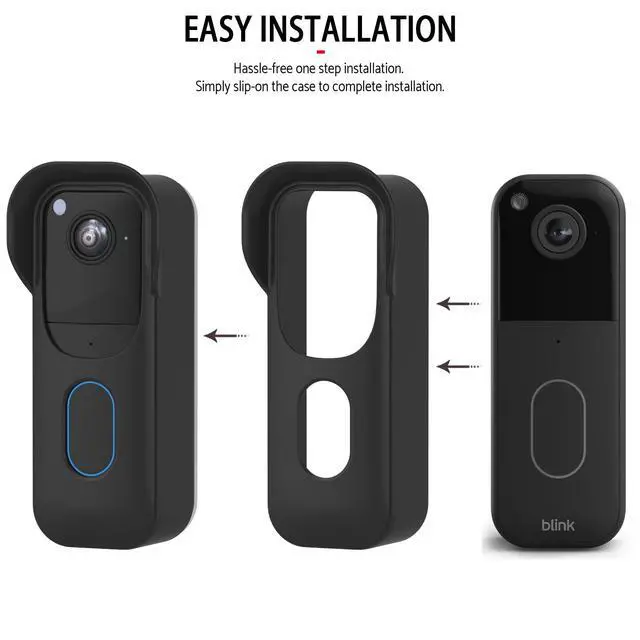 Alt view image 6 of 7 - Blink Doorbell Camera Cover - Weatherproof Silicone Protective Case with Brim for for Blink Video Doorbell 2025 New Model (2nd Gen), Full Protection, Easy Installation (Black)