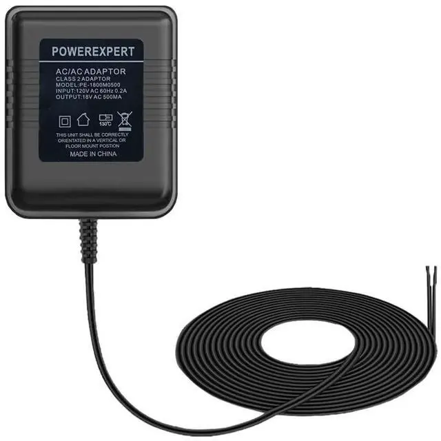 Main image of 18V 500mA Adapter, Video Doorbell Charger Cord Compatible with Ring Video Doorbell Pro/2, Zmodo Doorbell, Nest Hello Doorbell Transformer, HLT Doorbell, Ecobee,Sensi Doorbell Transformer