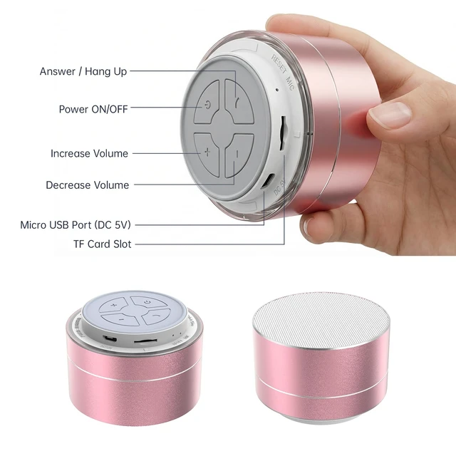 Alt view image 6 of 7 - Portable Bluetooth Speaker, 360° Surround Sound with 8H Playtime, Small Wireless Speaker for Travel, Home Office & Outdoor