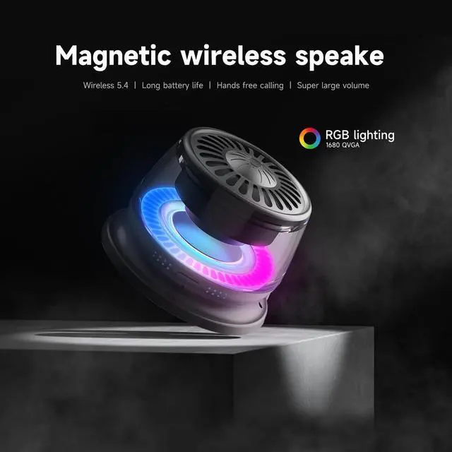 Alt view image 2 of 7 - Wireless Mini Bluetooth Magnetic Speaker Enhanced Bass and High Definition Sound, Portable Design, for iPhone, iPad,Nexus,Laptops and More