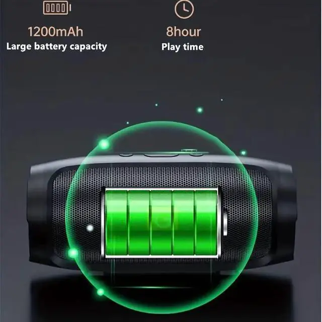 Alt view image 3 of 6 - Bluetooth Speaker, Portable Wireless Speaker for Family/Party/Outdoor/Beach, Electronics, Birthday Gifts, for Friends, Family (Black), GTO-5