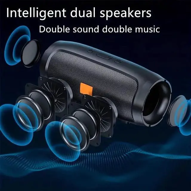 Alt view image 5 of 6 - Bluetooth Speaker, Portable Wireless Speaker for Family/Party/Outdoor/Beach, Electronics, Birthday Gifts, for Friends, Family (Black), GTO-5