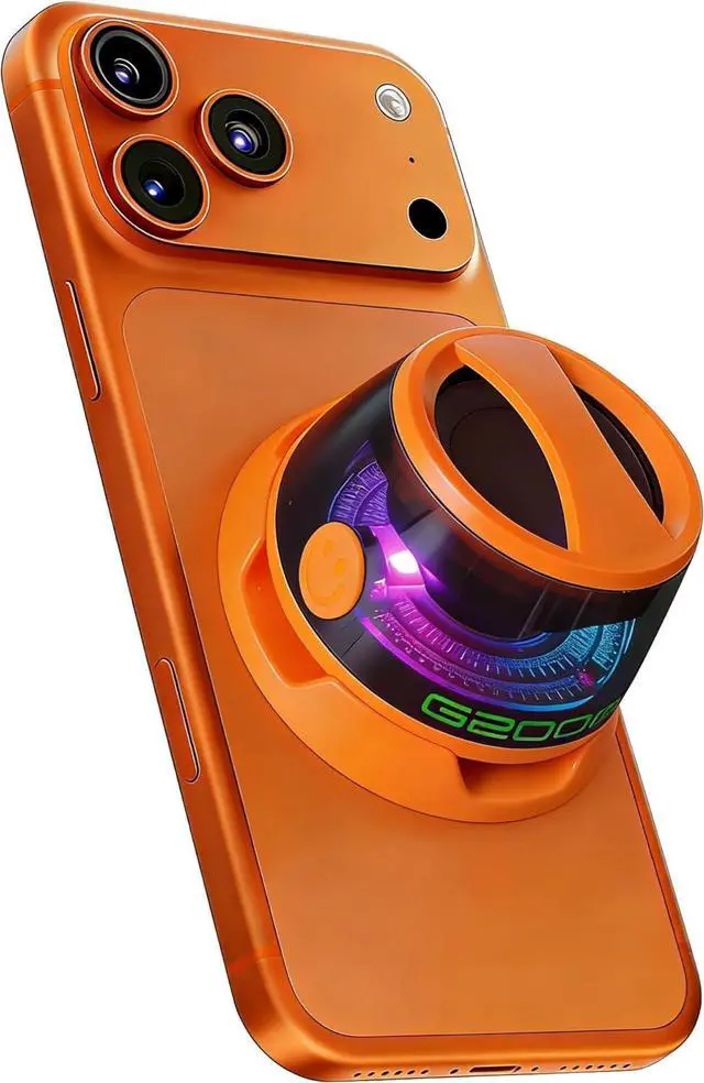 Main image of G200 Magnetic Bluetooth Speaker Mini,9Core Magnet for Metal Surfaces | 40mm Driver with Bass & RGB Light, 7H Playtime IPX5 Waterproof, Phone Stand for Camping & Home Gifts1 Orange