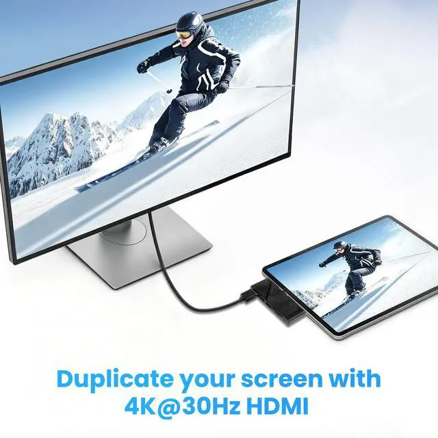 Alt view image 3 of 5 - 6-in-1 USB C Microsoft Surface Go Docking Station, Surface Go Hub with 2*USB 3.0 Ports, 3.5mm Audio, 4k@30Hz HDMI, SD/TF Card Reader,USB C Hub for Microsoft Surface Go 1/2/3/4