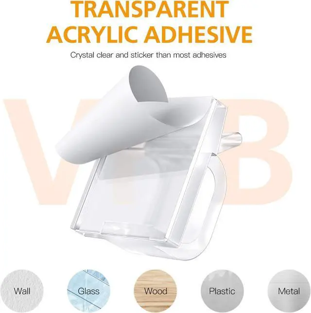 Alt view image 2 of 7 - 110Pcs Cable Clips with Adhesive Tapes, Wire Holder Organizer Cord Management for Car, Office and Home - Clear | Wire Management for Car, Office, and Home, Decoration Fairy Light Sticky Hooks
