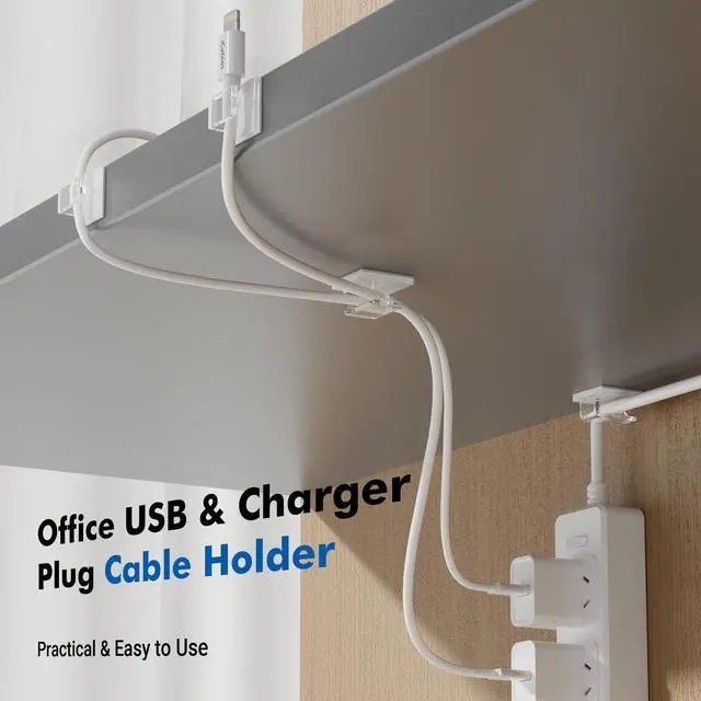 Alt view image 5 of 7 - 60Pcs Small Clear Adhesive Cable Clips for Wall, Ethernet Cable, car Dash | It help cables stay nearly invisible