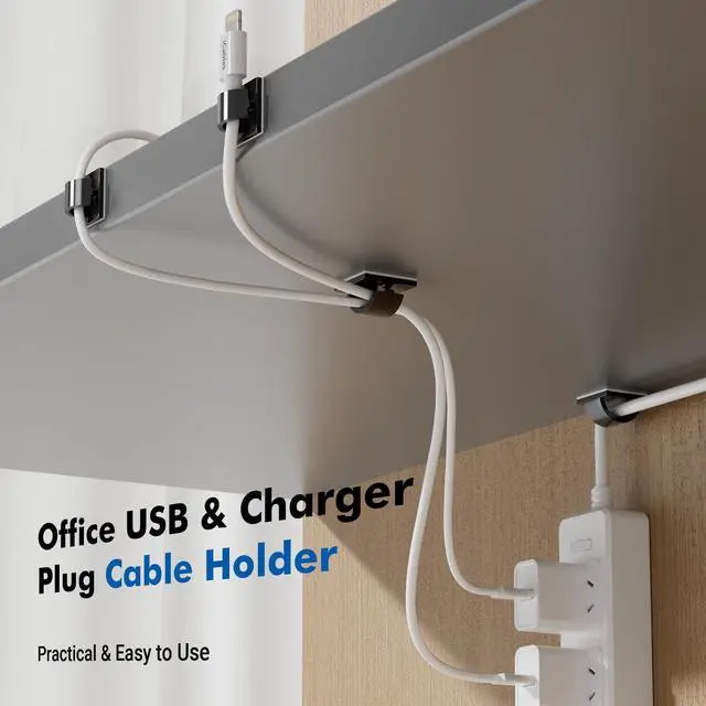 Alt view image 5 of 6 - 120Pcs Adhesive Cable Clips, Black Small, Cord Holder, Cord Clips for Dash cam, Ethernet Cable, Christmas Lights, USB, Phone Chargers, The Wall, Desk, nightstand, Car
