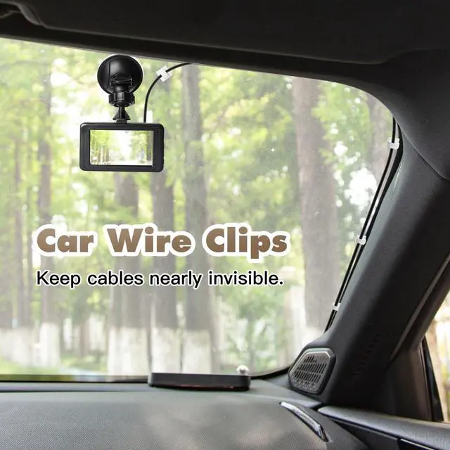 Alt view image 4 of 6 - 50Pcs Strong Adhesive Cable Clips, Dash cam Clips, car Wire Clips,Cord Organizer Cable Management,Cord Holder for Under Desk TV wall nightstand Office Home