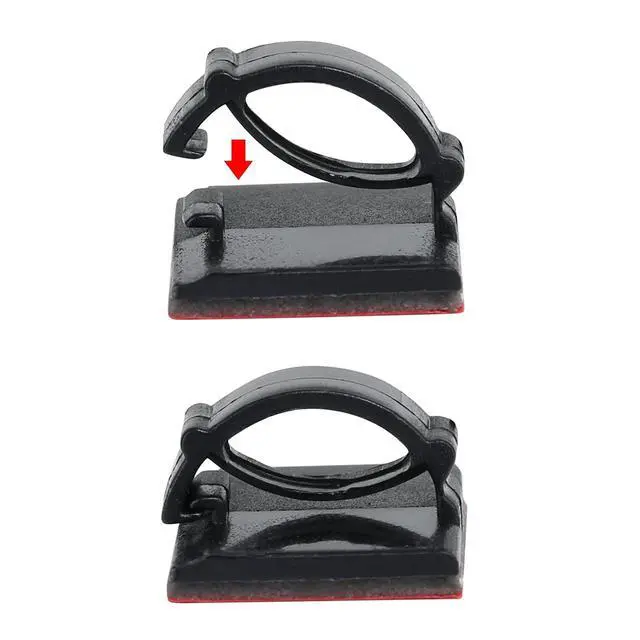 Alt view image 7 of 7 - Cable Clips Self with 3M Adhesive Cord Organizer Hooks for Office Home Car | Wire Holder Clamp Management Strong Sticky for Desk Car Dash Cam Tables Wall Outdoor String Lights, Black 50pcs