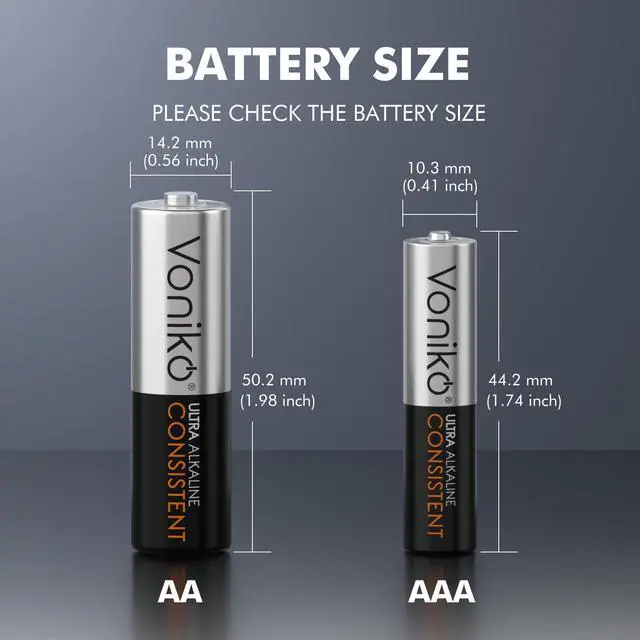 Alt view image 6 of 7 - AA and AAA Batteries 24 Count Combo Pack, 12 Double A and 12 Triple A Batteries, 1.5V Premium Alkaline Battery, 10-Year Shelf Life