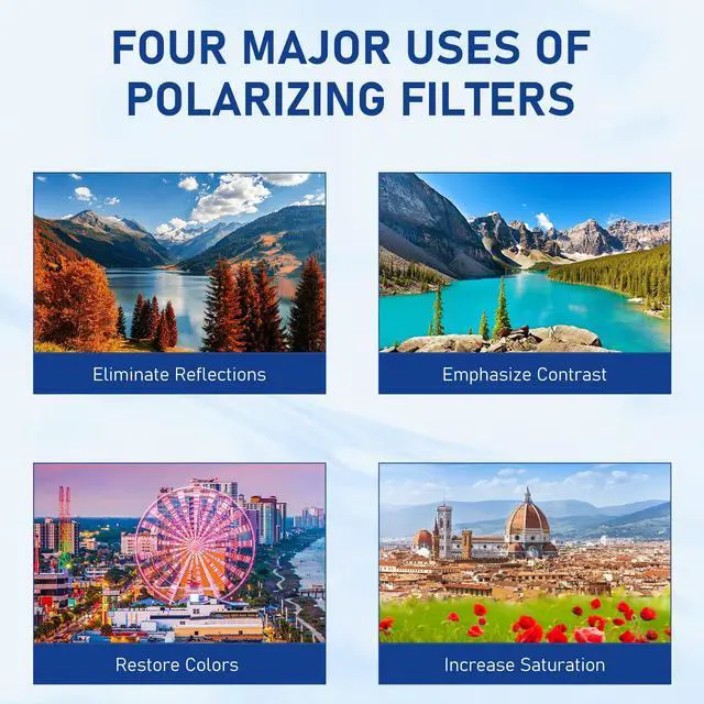 Alt view image 6 of 7 - 52mm Clip-on CPL Phone Camera Filter Kit, Circular Polarizer Filter, CPL Polarizer Phone Camera Lens Filter for iPhone Samsung/Android Smartphones