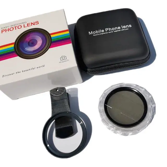 Alt view image 2 of 7 - 52mm Clip-on CPL Phone Camera Lens Filter, Phone Lens Filter Kit, Universal CPL Filter Compatible with iPhoneSamsung/Android Smartphones(Size:52mm)