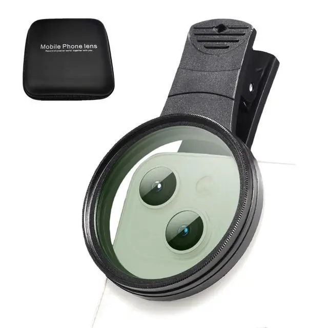 Alt view image 3 of 7 - 52mm Clip-on CPL Phone Camera Lens Filter, Phone Lens Filter Kit, Universal CPL Filter Compatible with iPhoneSamsung/Android Smartphones(Size:52mm)