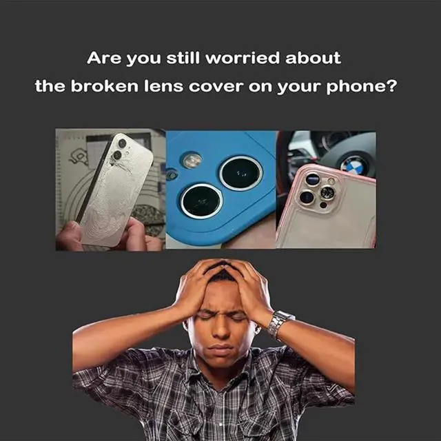 Alt view image 5 of 6 - 2pcs/Set 15 Plus Camera Lens Replacement for iPhone 15 Camera Lens Rear Glass Replacement with Pre-Installed Adhesive + Repair Tool Kit, Anti-Lens Scratch & Waterproof