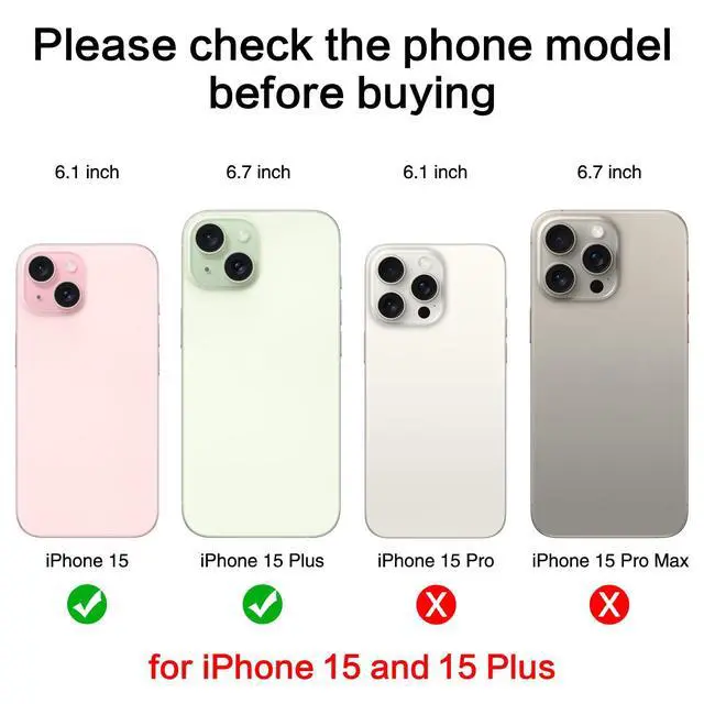 Alt view image 2 of 7 - Back Rear Camera Lens Glass Replacement for iPhone 15 6.1 inch and 15 Plus 6.7 inch with Pre-Installed Adhesive, Back Lens Glass with Installation Manual + Repair Tool Set