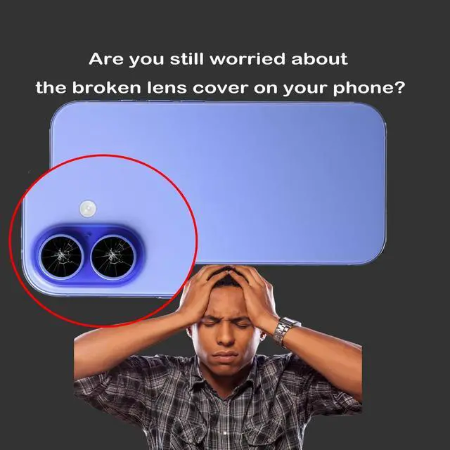 Alt view image 5 of 6 - 2pcs/Set Back Rear Camera Lens Glass Replacement for iPhone 16 Plus Camera Lens Replacement with pre-Installed Adhesive and Reparing Toolkits