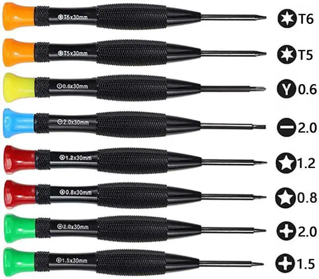 Alt view image 2 of 7 - Screwdriver Set 20 Pieces Phone Repair Tool Small Magnetic Kit with Phillips Pentalobe Torx Opening Pry for iPhone iPad Samsung Phones