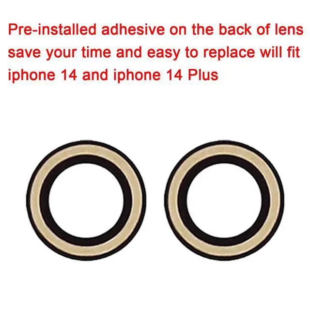 Alt view image 4 of 7 - OEM Back Rear Camera Lens Glass Replacement for iPhone 14 and iPhone 14 Plus with pre-installed adhesive and Reparing Toolkit