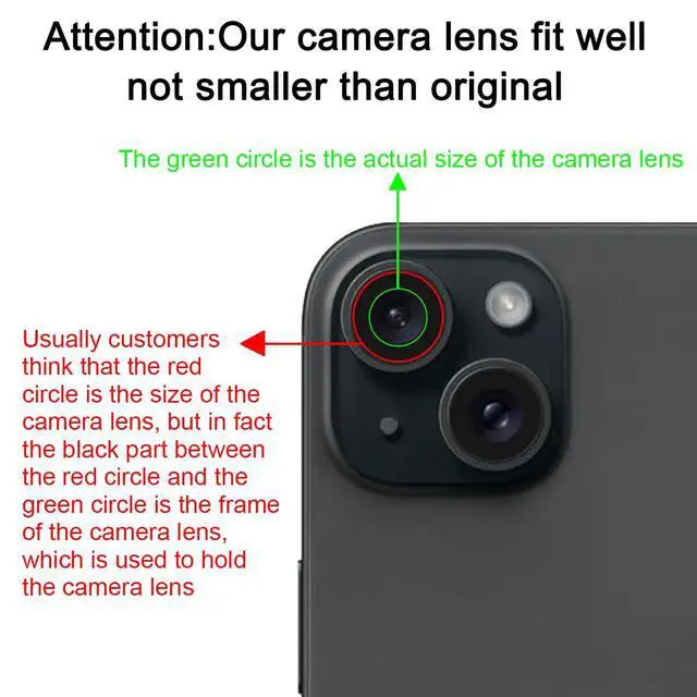 Alt view image 7 of 7 - OEM Back Rear Camera Lens Glass Replacement for iPhone 14 and iPhone 14 Plus with pre-installed adhesive and Reparing Toolkit