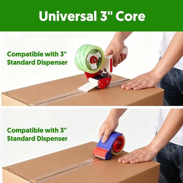 Alt view image 7 of 7 - Packing Tape for Moving Box, 6 Rolls, 1.88" x 60 Yards, 2.4 Mil | for Packaging, Shipping, Mailing, Moving and Storage, Clear, 3" Core, Sure Start, Super Hold, Resists Splitting Tearing