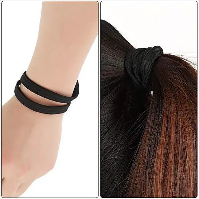 Alt view image 7 of 7 - 24 Pcs Thin Elastic Sports Headbands Black Athletic Hair Bands | Skinny No Crease Soft Non Slip Sweatbands for Men Women Exercise, for Running Football Basketball Soccer Tennis Yoga Workout