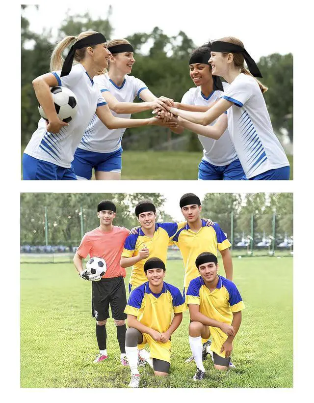 Alt view image 7 of 7 - Black Head Tie Headband, Tie Up Sweatband for Tennis Sweat Hair Band Ninja Karate Pirates Basketball, Running, Workout for Men Women Boys Girls (Black 4 Pack)