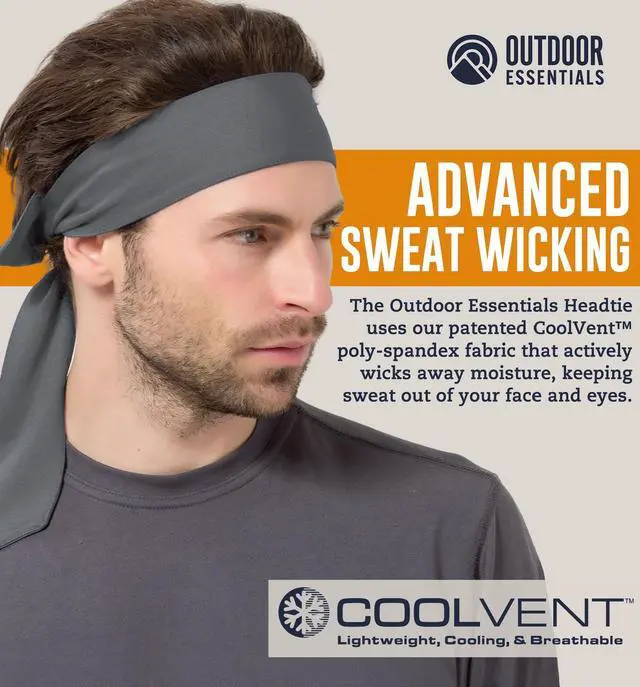 Alt view image 2 of 7 - Tie Headband for Women and Men - Tennis Headband for Women, Sweat Band for Workout, Head Tie for Running, Football, Basketball, Athletics
