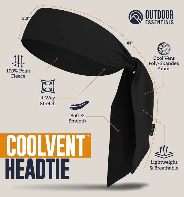 Alt view image 3 of 7 - Tie Headband for Women and Men - Tennis Headband for Women, Sweat Band for Workout, Head Tie for Running, Football, Basketball, Athletics