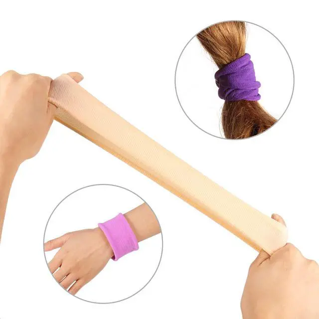 Alt view image 5 of 6 - 20 Pieces Large Stretch Hair Ties Elastic Bands | Ponytail Holders for Women, Soft Headbands for Heavy Curls, 6.5 cm Diameter Multicolor, Daily Sports Sleep