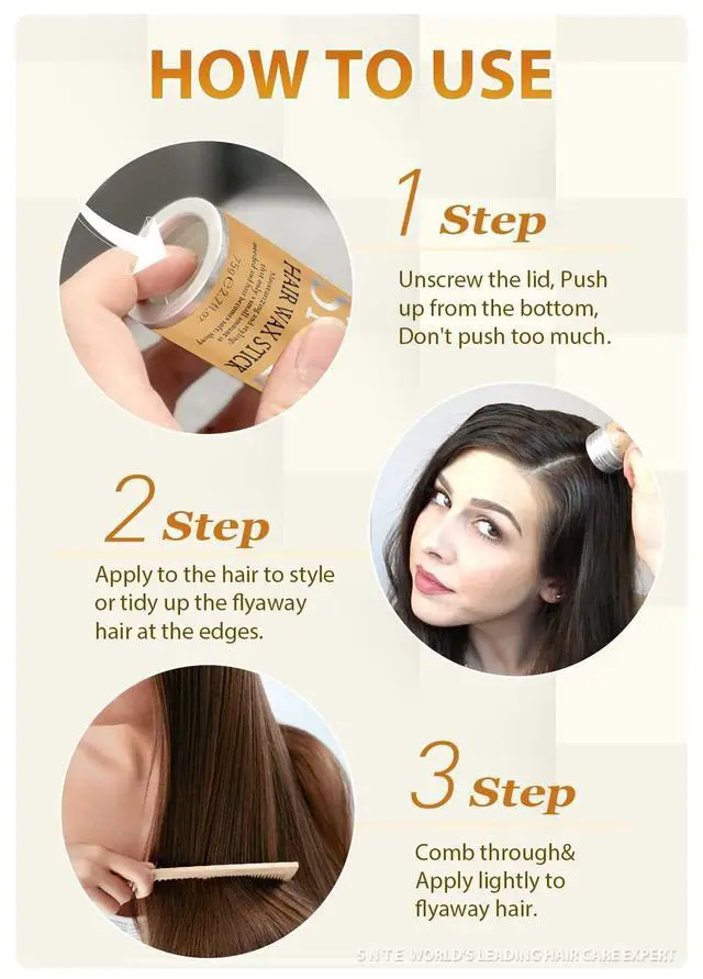 Alt view image 7 of 7 - Hair Wax Stick, Gel Tamer for Flyaways, Nourishing Slick Stick Pomade for Women & Kids, Slick Back & Styling Cream, Hair Styling Accessories for Teen Girls Gifts, 2.7 Fl Oz | Nourishing