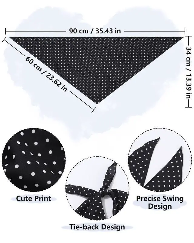 Alt view image 2 of 7 - 3Pcs Triangle Hair Scarf Headband for Women Tie Back Head Scarf | Tie-Back Triangle Hair Scarf, No Metal Clips, Versatile for Curly Hair, Yoga, Soft & Breathable